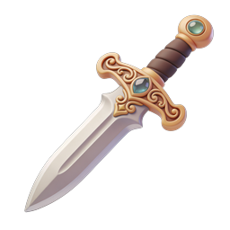 Ornate Fantasy Sword Icon - 3D Rendered Weapon