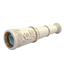 Ornate Vintage Telescope Icon - Elegant 3D Design