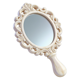 Ornate Vintage Hand Mirror Icon - Elegant Baroque Design