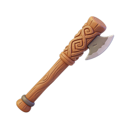 Ornate Fantasy War Axe 3D Icon | Medieval Weapon