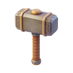 Ornate Fantasy War Hammer Icon - 3D Rendered