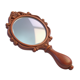 Ornate Wooden Hand Mirror Icon | Vintage Beauty