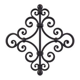 Ornate Wrought Iron Cross Decorative Icon