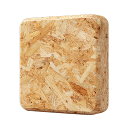 OSB Wood Block Icon - 3D Engineered Lumber Texture
