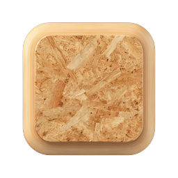 OSB Wood Texture Icon - Natural Building Material Button