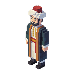 Ottoman Merchant Voxel Character Icon