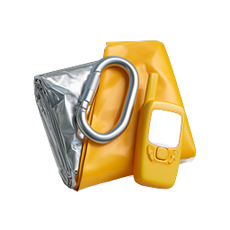 Outdoor Survival Gear Icon - Emergency Kit 3D Illustration