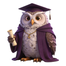 Wise Owl Graduate Icon - Academic Achievement Symbol