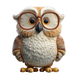 Whimsical Cartoon Owl Icon for Education and Fun