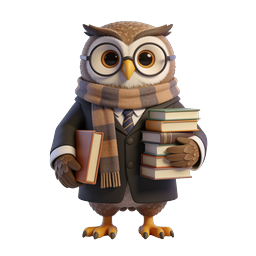 Charming Owl Teacher Icon for Education