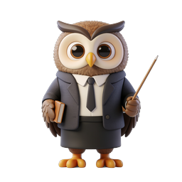 Charming Owl Teacher Icon for Educational Use