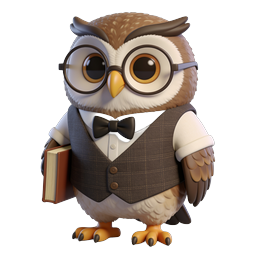Charming Owl Teacher Icon for Educational Use