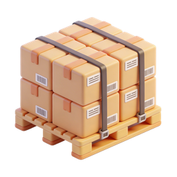 Stylized Package Pallet Icon for Logistics