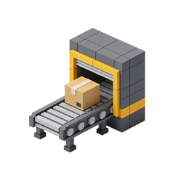Isometrisches Förderband-Paketscanner-Icon