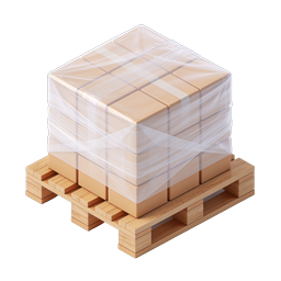 Stacked Cardboard Boxes on Wooden Pallet Icon
