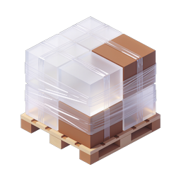 Wrapped Pallet of Shipping Boxes - Logistics Icon