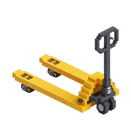 Isometric Pallet Truck Icon - Warehouse Logistics 3D