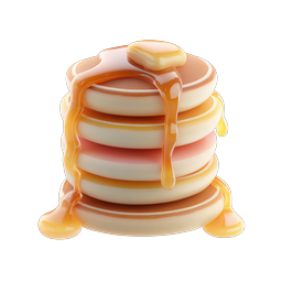 Delicious Pancake Stack with Syrup Icon