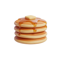 Stack of Pancakes with Syrup 3D Icon