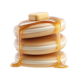 Pancakes with Syrup 3D Icon | Breakfast Food Illustration