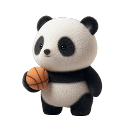 Adorable Panda Basketball Icon for Fun Projects