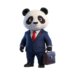 Panda Businessman Icon - Professional 3D Character