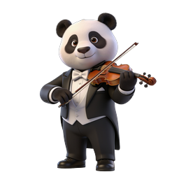 Charming Panda Musician Icon for Creative Projects