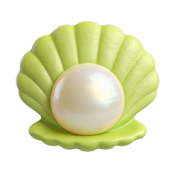 Pandan Custard Treat Icon - 3D Clay Style Dessert