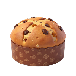 Panettone Sweet Bread 3D Icon | Bakery Dessert