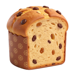 Traditional Panettone Italian Christmas Bread Icon