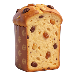 Panettone Italian Sweet Bread Icon - Festive 3D Render