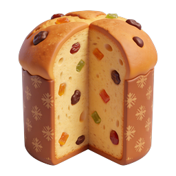 Panettone Christmas Cake Icon - 3D Rendered