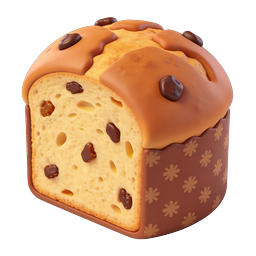 Panettone Chocolate Icon - Italian Christmas Bread 3D