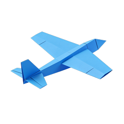 Blue Paper Airplane Icon - Send & Messaging Symbol