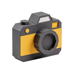Paper-Craft-Kamera-Icon - 3D Origami Fotografie Design