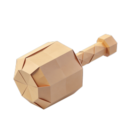 Paper Origami Dumbbell 3D Icon - Fitness & Gym