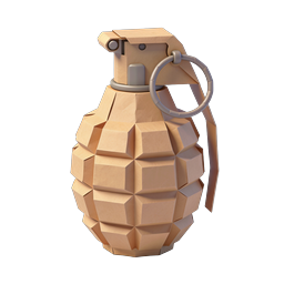 Stylized Paper Grenade Icon for Creative Use