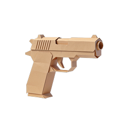 Creative Paper Gun Icon for Arts and Crafts Projects