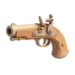 Stylized Paper Pistol Icon for Creative Projects