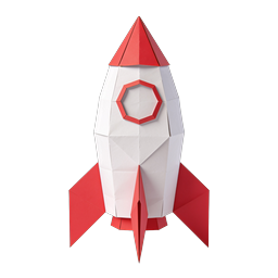 ペーパークラフトロケットアイコン - 折り紙宇宙船デザイン