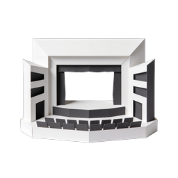 Paper Theater Stage 3D Papercraft Icon Model