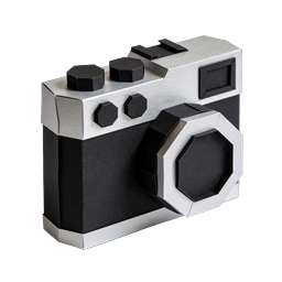 Papercraft-Kamera-Icon - Vintage DSLR Papierkunst-Design