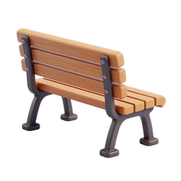 Stylish Park Bench Icon for Outdoor Spaces