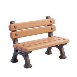 Stylish Park Bench Icon for Outdoor Designs