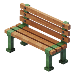 Stylized Park Bench Icon for Outdoor Designs