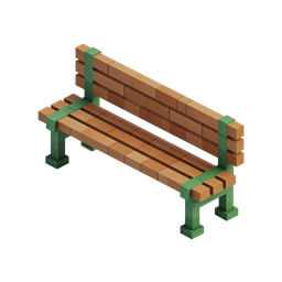 Stylized Park Bench Icon for Outdoor Projects