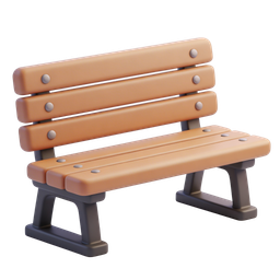Park Bench Icon for Recreation and Community Spaces