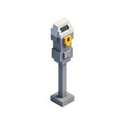 Parking Meter Voxel Icon | Isometric 3D Design
