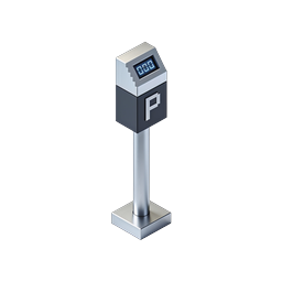 Digital Parking Meter Isometric Icon - 3D Illustration