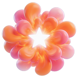 Glossy Party Balloons Star Icon | Celebration PNG